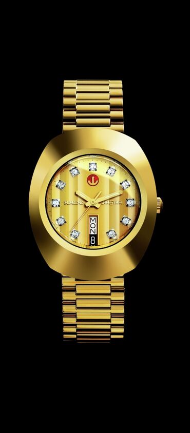 радио часы: Классические часы часы, Rado, Золото, Швейцария, Водонепроницаемые, Оригинал, Унисекс, Б/у
