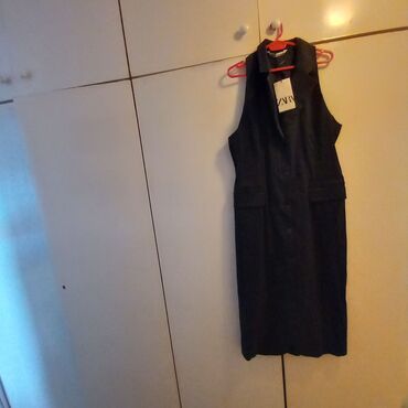 zara teksas haljina: Zara L (EU 40), bоја - Crna, Na bretele