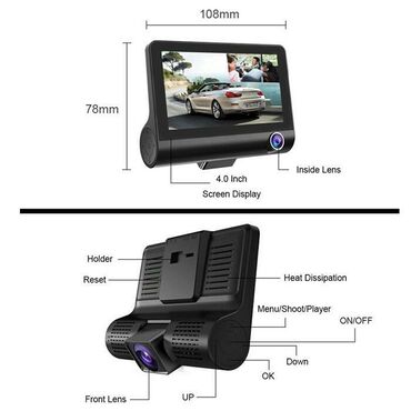 видеорегистратор с антирадаром: 3-lü Video Car DVR FullHD 1080P ( videoregistrator) Məhsulun təsviri