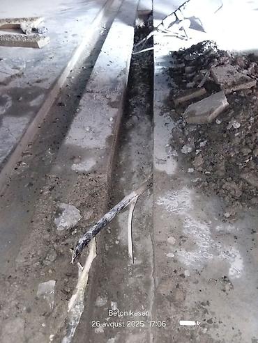 Beton işləri: Beton deşmə və kəsmə xidməti - Armaturlu beton, daş, kərpic və — 15