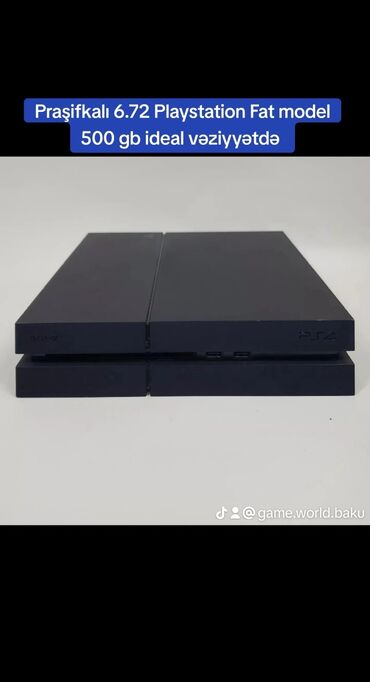 PS4 (Sony Playstation 4): Praşifkalı 6.72 playstation 4 fat 500 gb PULTSUZDUR İÇƏRSİNDƏ 6 ƏDƏD