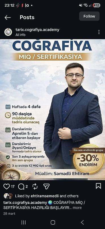 Repetitorlar: Repetitor, Coğrafiya, İmtahanlara hazırlıq — 1