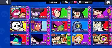 benetton çanta: Brawl Stars oyunu üçün yüksək səviyyəli hesab - Səviyyə: Maksimum 11 — 2