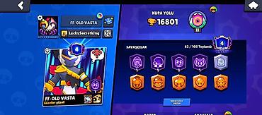 kohnə əşya: Brawl Stars hesabı – “FF-OLD VASTA” - Kupa sayı: 16,801 - Kupa yolu — 2