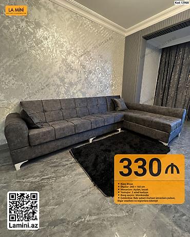 Ev üçün mebel: Künc divan – La Mini - Ölçülər: 260 × 160 sm - Mexanizm: açılan — 1