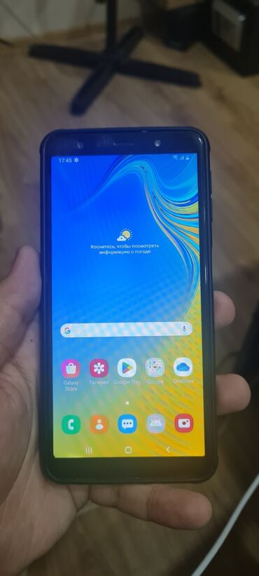 samsung z fold 4 qiymeti: Samsung Galaxy A7 2018, 64 GB, rəng - Göy, Sensor, Barmaq izi, İki sim kartlı