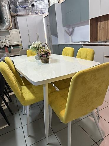 Кухонные столы и стулья: Кухонный стол и стул, цвет - Белый — 10