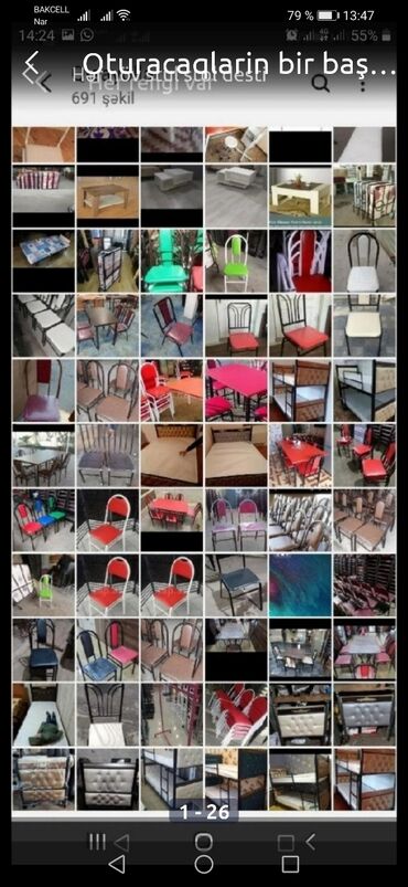 Masa və oturacaq dəstləri: Fabrikdən satiş. Stol stul desti anbardan satiş var Modellər coxdur — 9