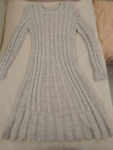 шерстяное платье в клетку: Күнүмдүк көйнөк, Узун модель, XL (EU 42)