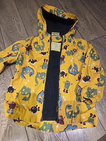 ust geyimler: Uşaq üçün yağmurluq/kürəkli yüngül jaket 104 sm - Rəng: canlı sarı — 1