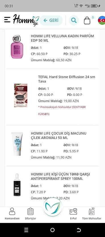 satilik instagram hesaplari: Homm Life məhsulları paketi Tərkib: - Homm Life Velluna qadın parfümü — 1