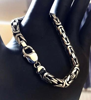 Серебряные цепочки: Серебряная цепь "Арабский Бисмарк" 55 грамм 55 см — 19