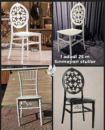Sınmayan stullar – mərasim və tədbirlər üçün - Material: davamlı