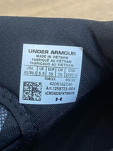 armour: Мужские кроссовки, 39, Under Armour, Б/у, цвет - Черный, Самовывоз, Платная доставка — 4