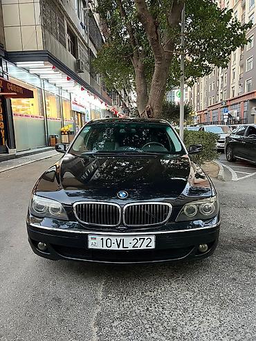 bmw 525i: BMW 7 Series (E65) sedan – qara rəng, Azərbaycan nömrə nişanı — 1