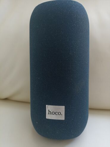 короб на буфер: Портативная Bluetooth-колонка Hoco в темно-синем текстильном корпусе