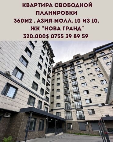 квартира 300: 5 и более комнат, 360 м², Элитка, 10 этаж, ПСО (под самоотделку)