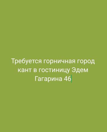 токмок официант: Талап кылынат Үй кызматкери, Төлөм Жума сайын