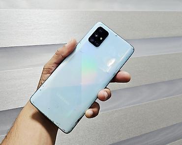 note 2: Samsung Galaxy A71, Б/у, 128 ГБ, цвет - Синий, 2 SIM, 1 SIM — 8