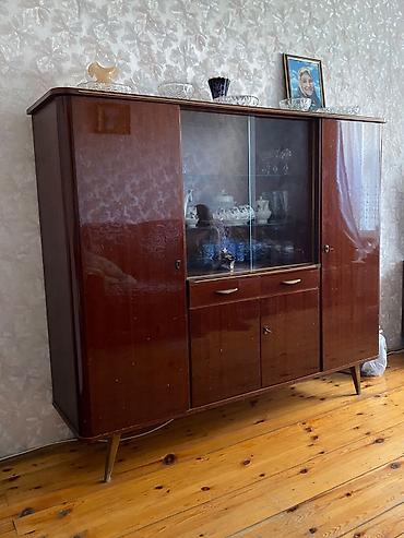şpon: Retro vitrin və şkaf dəsti - Üslub: Sovet dövrü retro - Material — 1