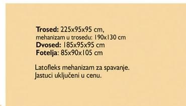 ormar za odecu: Dvosed, trosed i fotelja na prodaju. Kombinacija stofa i eko koze — 7
