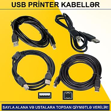 USB Printer Kabellər ⭐USB Printer Kabel 0,5m – 3 AZN (Topdan 2 AZN)