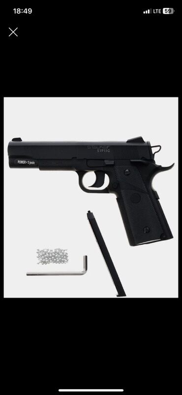 иглы для шприц ручек: Пневматический пистолет Stalker S1911G (CO2, BB) Описание: -