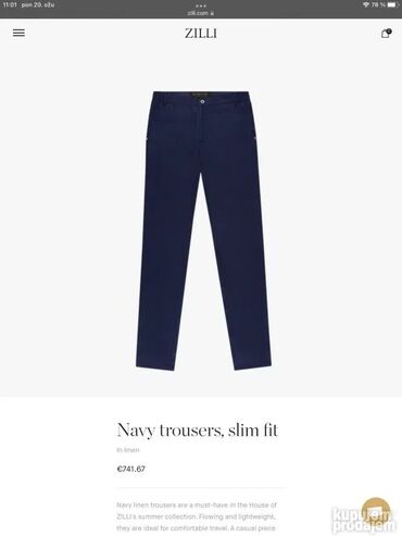 Farmerke: Original ZILLI farmerice 33 98% cotton 2% elastin Polustruk 45cm — 9