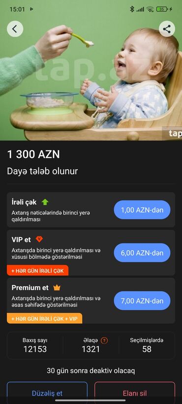 Taksi, logistika, çatdırılma: Daye 1300 maaş