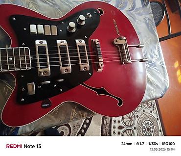 azerbaycan gitara mahnilari: Jolana Tornado elektrik gitarası vintage - Korpus: yarı-akustik — 3
