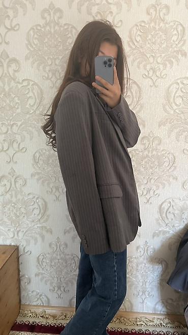 oversize: Женский oversize пиджак в тонкую полоску. Размер: 50 - Цвет — 4