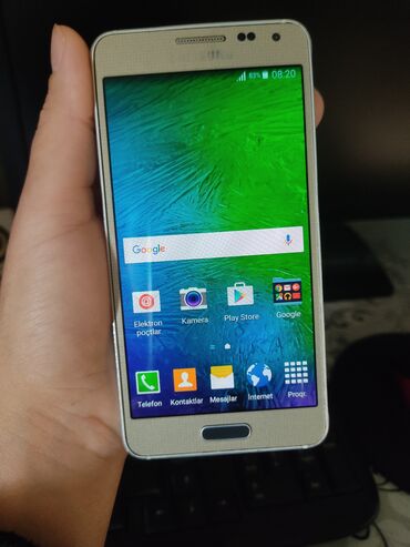 telfon zengleri: Samsung Galaxy Alpha, 32 GB, rəng - Qızılı, Sensor