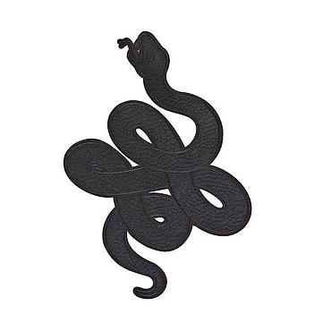 Нашивка, наклейка термо. Большая вышитая нашивка «Змея» 🐍 Стильная и