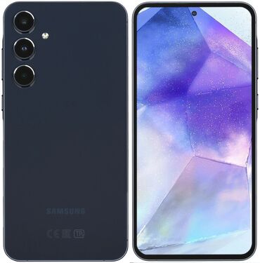 все телефоны моторола: Samsung Galaxy A55, Б/у, 256 ГБ, цвет - Синий, eSIM, 2 SIM