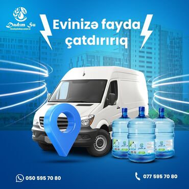 Kofe: Dadım Su markasına aid su daşıma xidməti, müştərilərə təmiz və mineral
