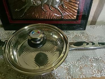 polad tava: Tava, rəng - Gümüşü, Paslanmayan polad, 30 sm, Aepenhoff, Almaniya — 4