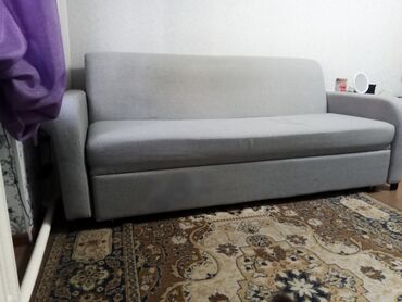 встроенная мебель диван: Диван-керебет, түсү - Боз, Колдонулган