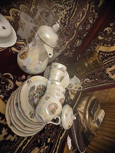 Çay dəsti, rəng - Qızılı, Farfor, Almaniya