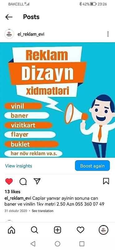 reklam isləri: Her növ reklam i̇sleri̇
cadirilma var — 5