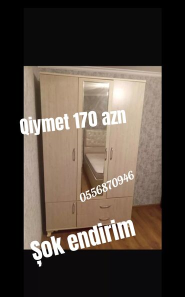 Dolablar: Yeni, Açılan, 4 qapılı Düz dolab, Qarderob, paltar dolabı, Azərbaycan — 4