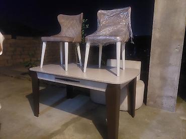 sazan baligi qiyməti: 6 eded oturacaq stulu. böyük masa. masanin ölcüleri. Uzunu 1.50 eni — 4