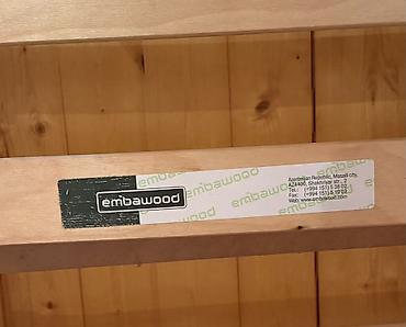 işlenmiş stol stullar: EmbaWood iki nəfərlik çarpayı və ortopedik əsas Əla vəziyyətdədir. - — 3