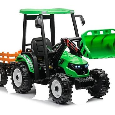 Traktori: Dečiji električni traktor sa prikolicom i utovarivačem – Premium — 9