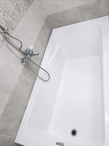 divar panel: Akril vanna – klassik düzbucaqlı forma, ağ rəng. - Material: yüksək — 2