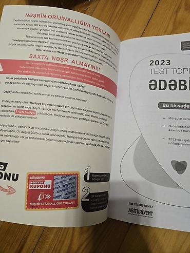 Testlər: Tam yenidir heç istifade olunmayıb( kuponu da istifade olunmayib) — 3