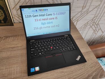 kredit notebook: Lenovo Thinkpad L13 gen2 Core i5 11ci nesil ( i5 11th gen 1135g7 ) 8gb