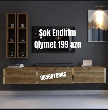Sifarişlə TV stendlər: Siyirməli, Polkalı, Mat laminat, Azərbaycan, Zəmanətli, Kredit yoxdur — 21