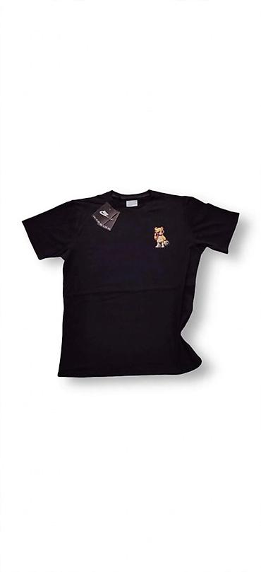 Crna unisex majica kratkih rukava sa malim vezom/printom medvedića na na lalafo.rs Crna unisex majica kratkih rukava sa malim vezom/printom medvedića na