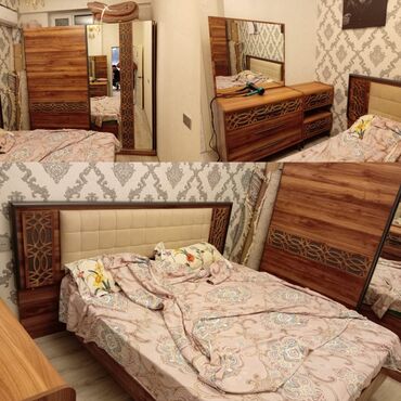 Yataq otağı dəstləri: Yataq dəsti satılır 700₼. Əla vəziyyətdədir. Matrası var.Ünvan Saray