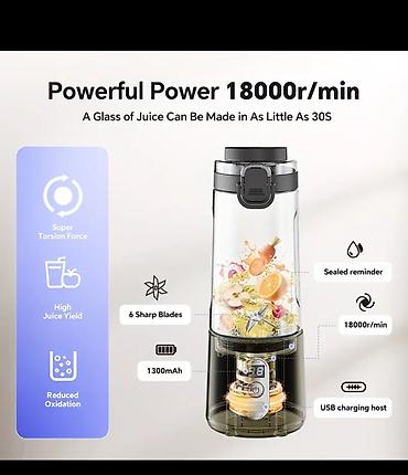 sərinləşdirici: USB ile doldurulan mini blender – şirə, smuzi və kokteyl üçün - Güclü — 3